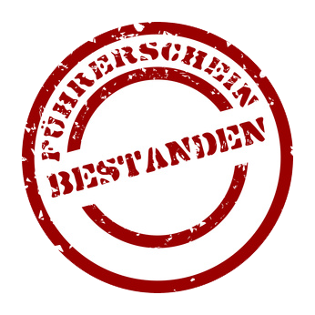 Führerschein bestanden Siegel